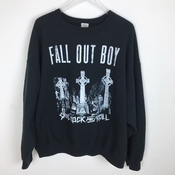 Hanes Tops - Fall Out Boy Save Rock & Roll Sweatshirt Pullover